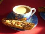 coffee cup and biscotti